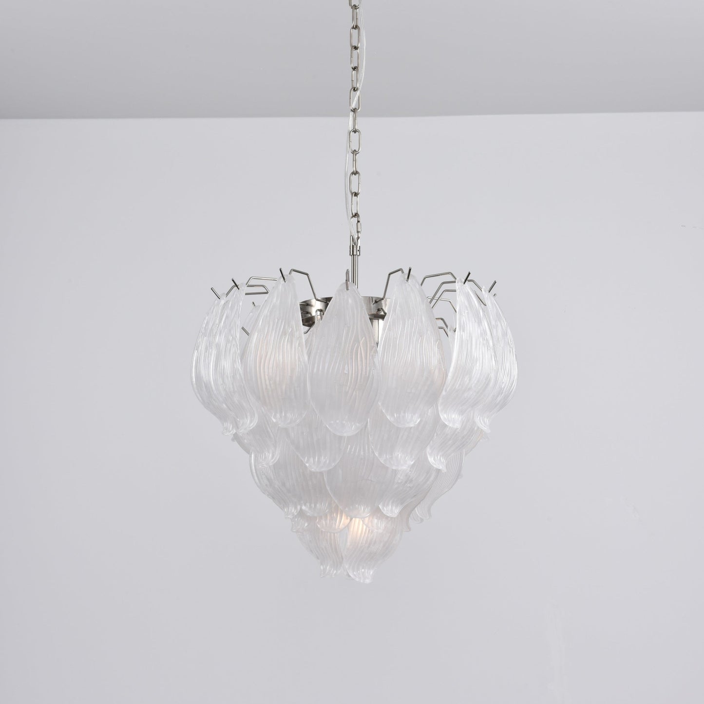 Tuliva Modern Glass Chandelier - Elegant Design, Adjustable Height