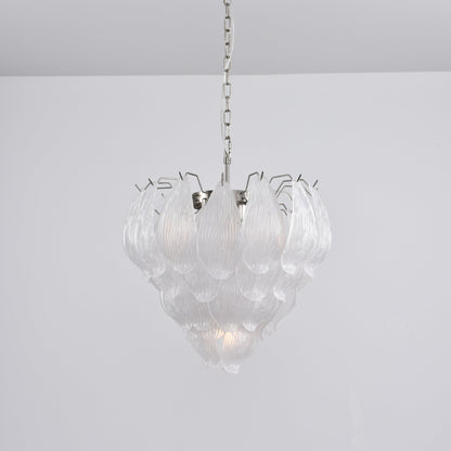 Tuliva Modern Glass Chandelier - Elegant Design, Adjustable Height