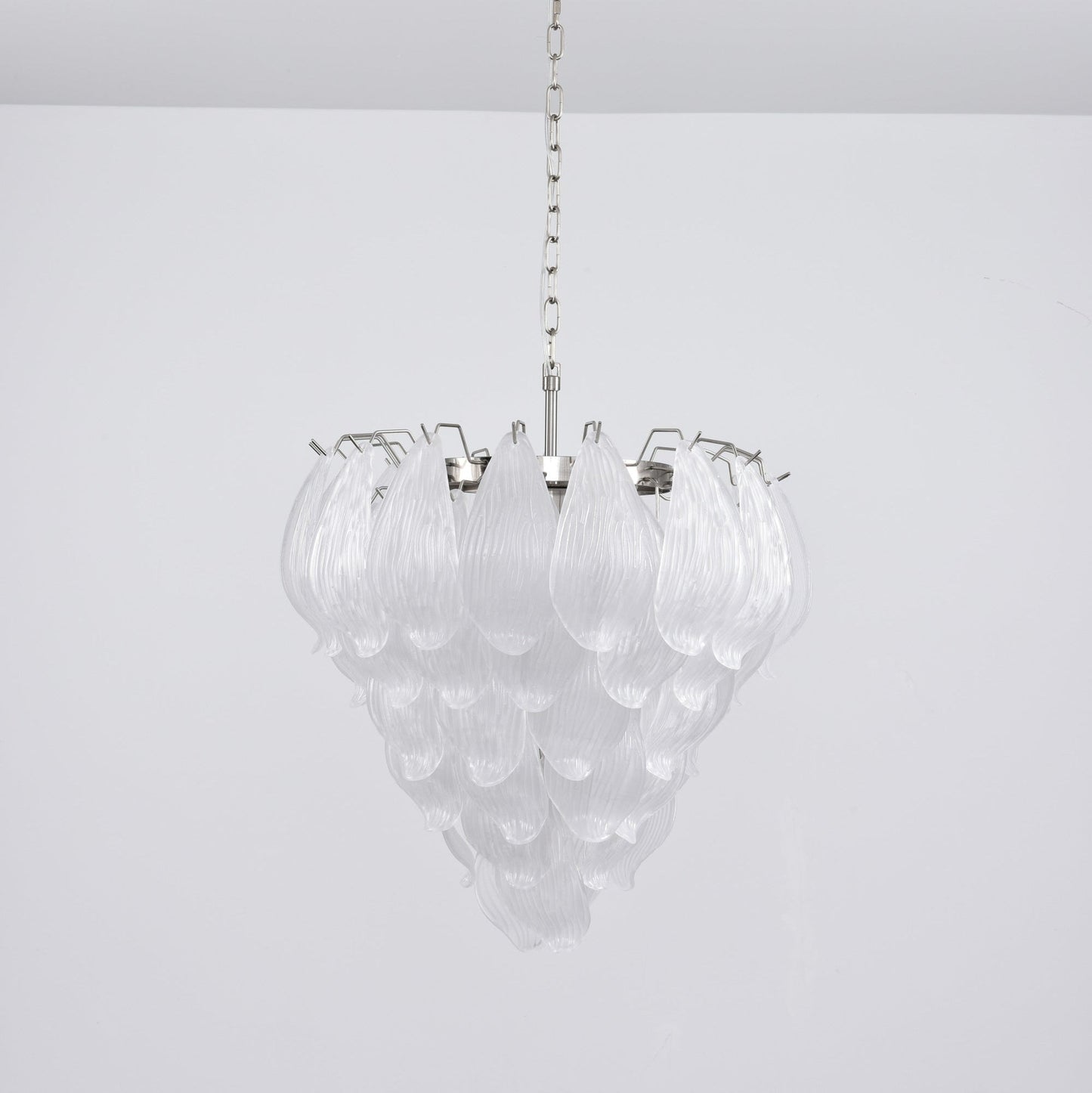 Tuliva Modern Glass Chandelier - Elegant Design, Adjustable Height