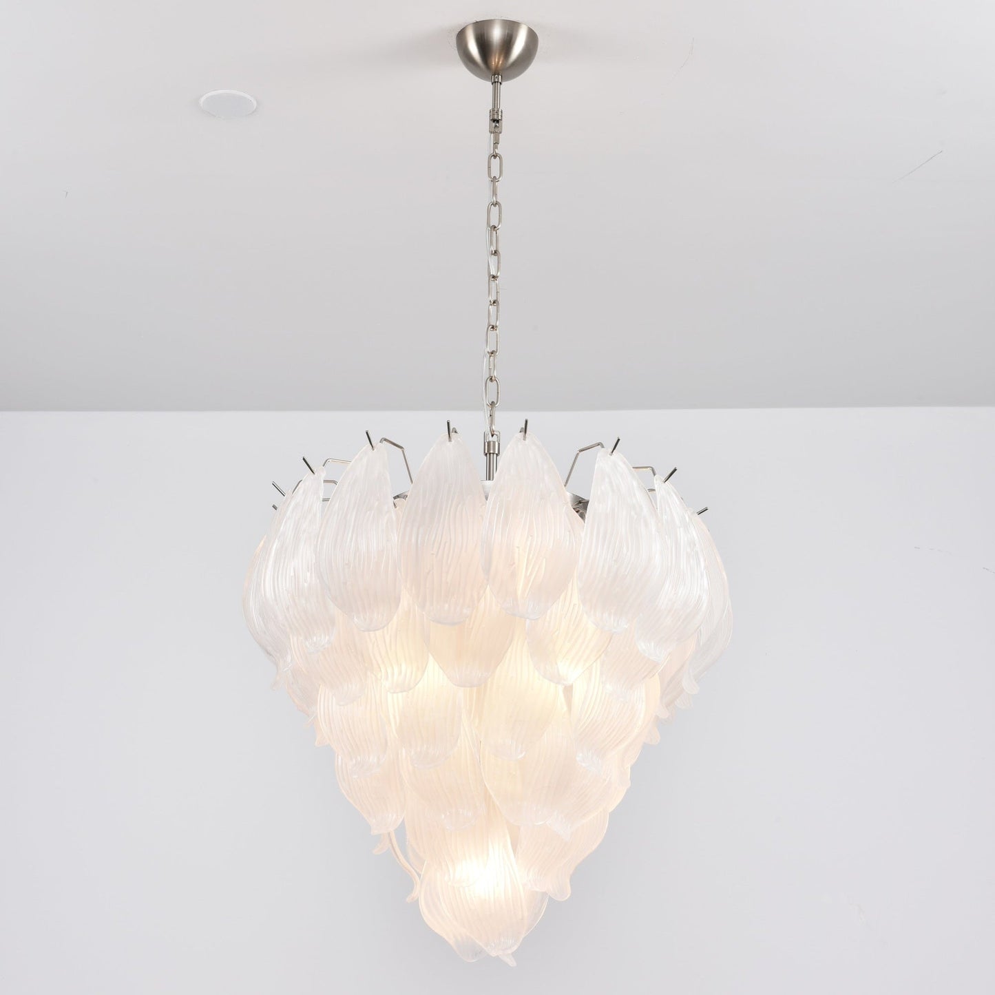 Tuliva Modern Glass Chandelier - Elegant Design, Adjustable Height