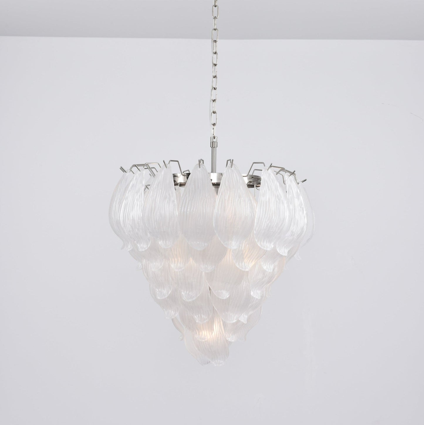 Tuliva Modern Glass Chandelier - Elegant Design, Adjustable Height