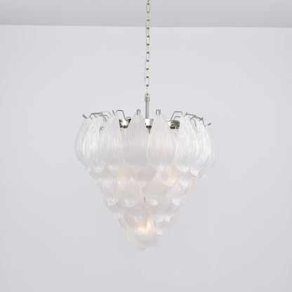 Tuliva Modern Glass Chandelier - Elegant Design, Adjustable Height