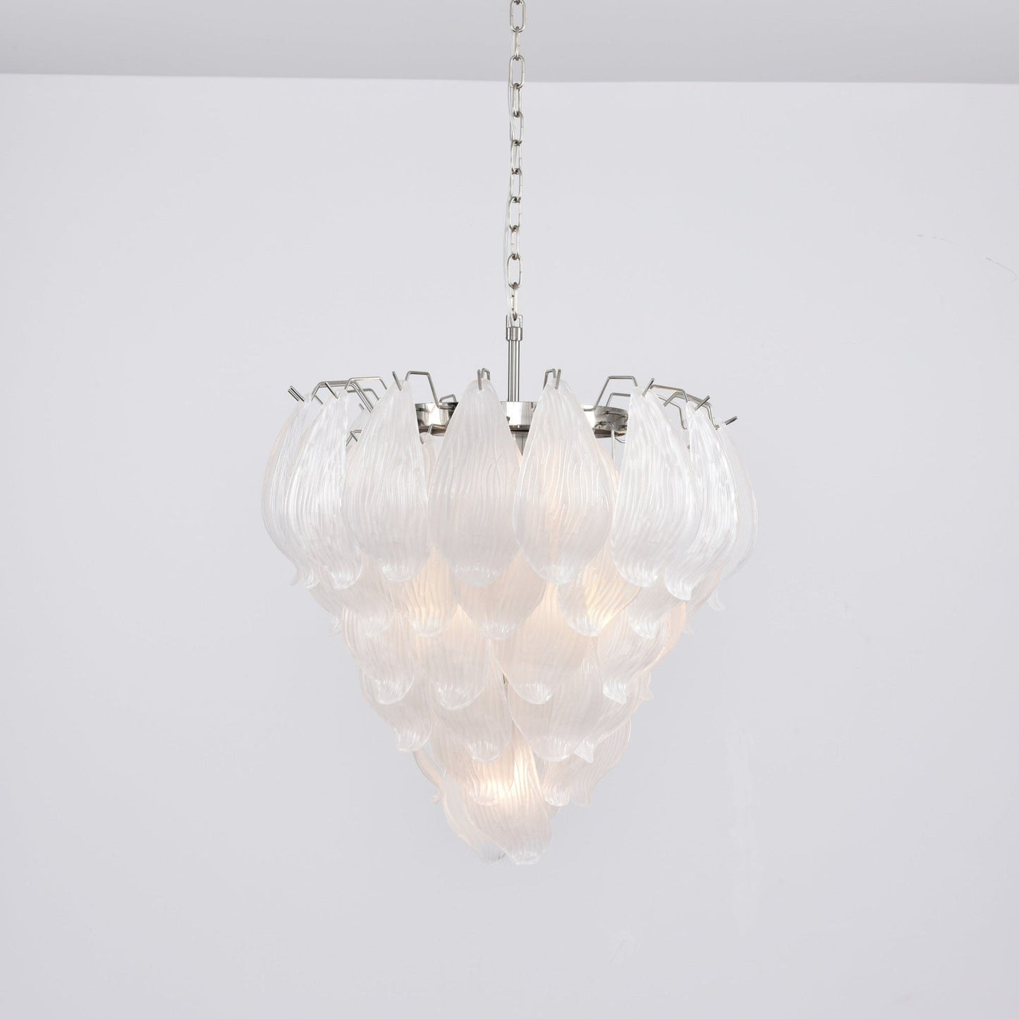Tuliva Modern Glass Chandelier - Elegant Design, Adjustable Height
