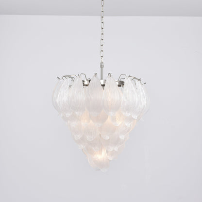Tuliva Modern Glass Chandelier - Elegant Design, Adjustable Height