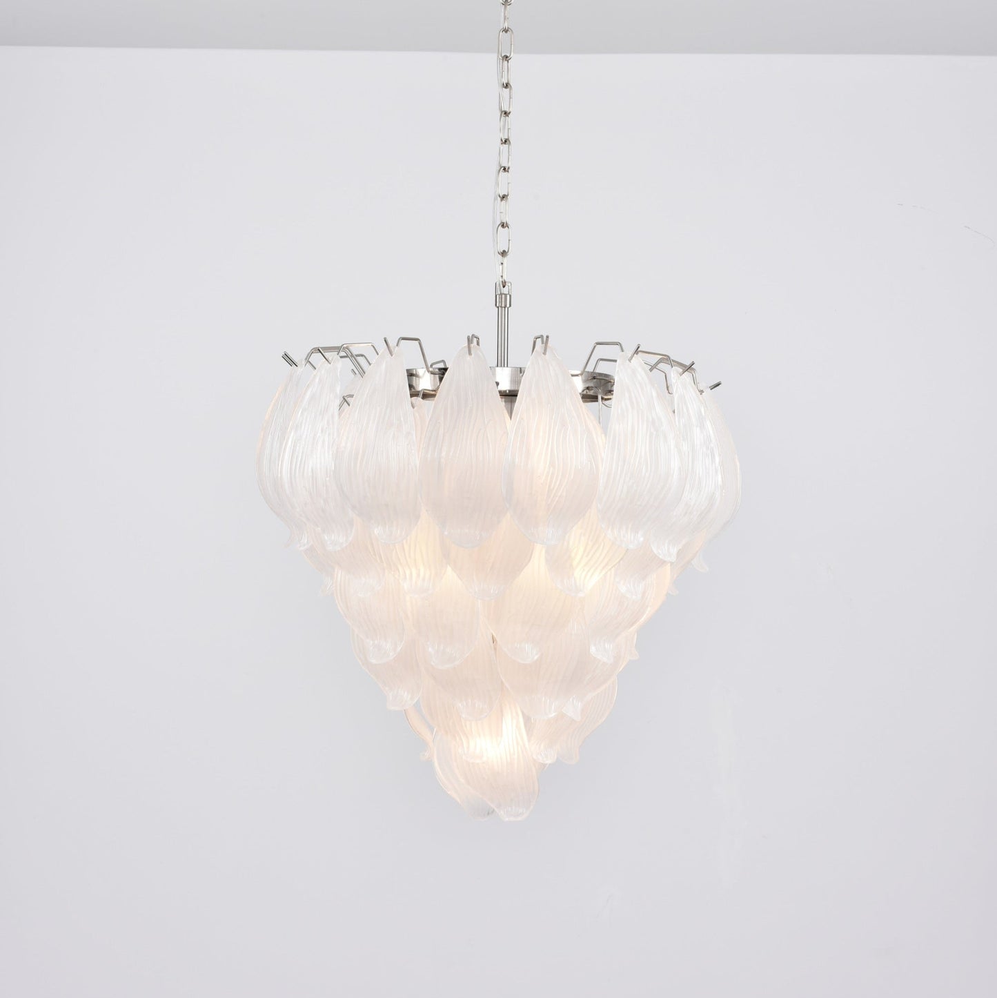 Tuliva Modern Glass Chandelier - Elegant Design, Adjustable Height