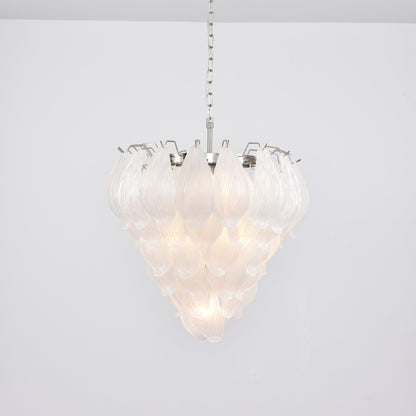 Tuliva Modern Glass Chandelier - Elegant Design, Adjustable Height
