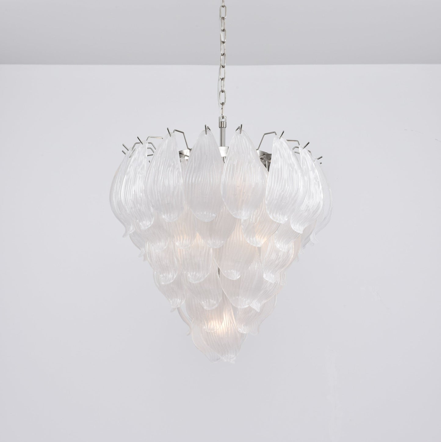 Tuliva Modern Glass Chandelier - Elegant Design, Adjustable Height