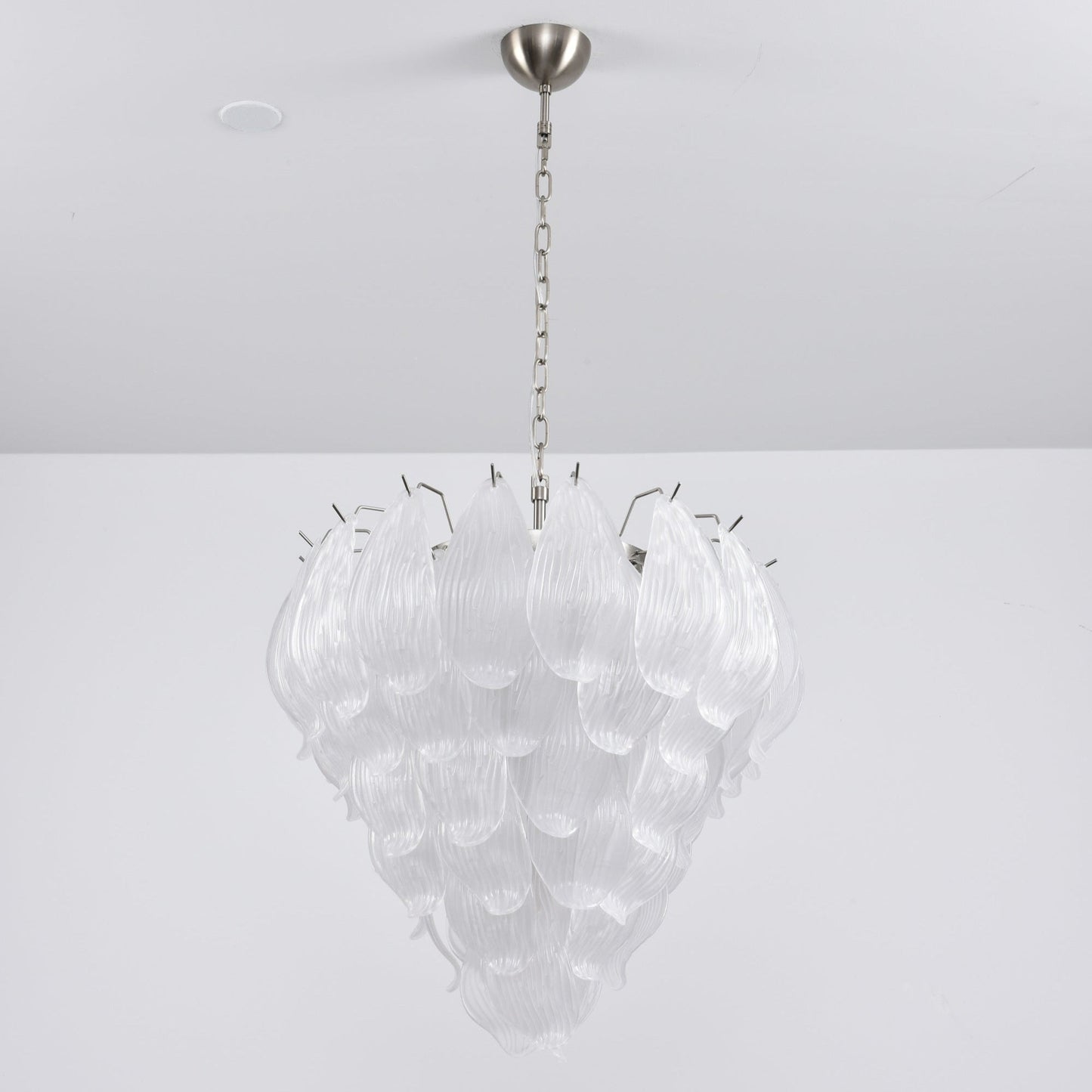 Tuliva Modern Glass Chandelier - Elegant Design, Adjustable Height