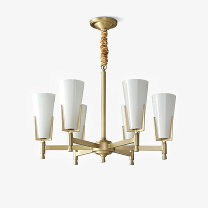 Upton Chandelier - Elegant Design with Adjustable Height & Crystal Acc