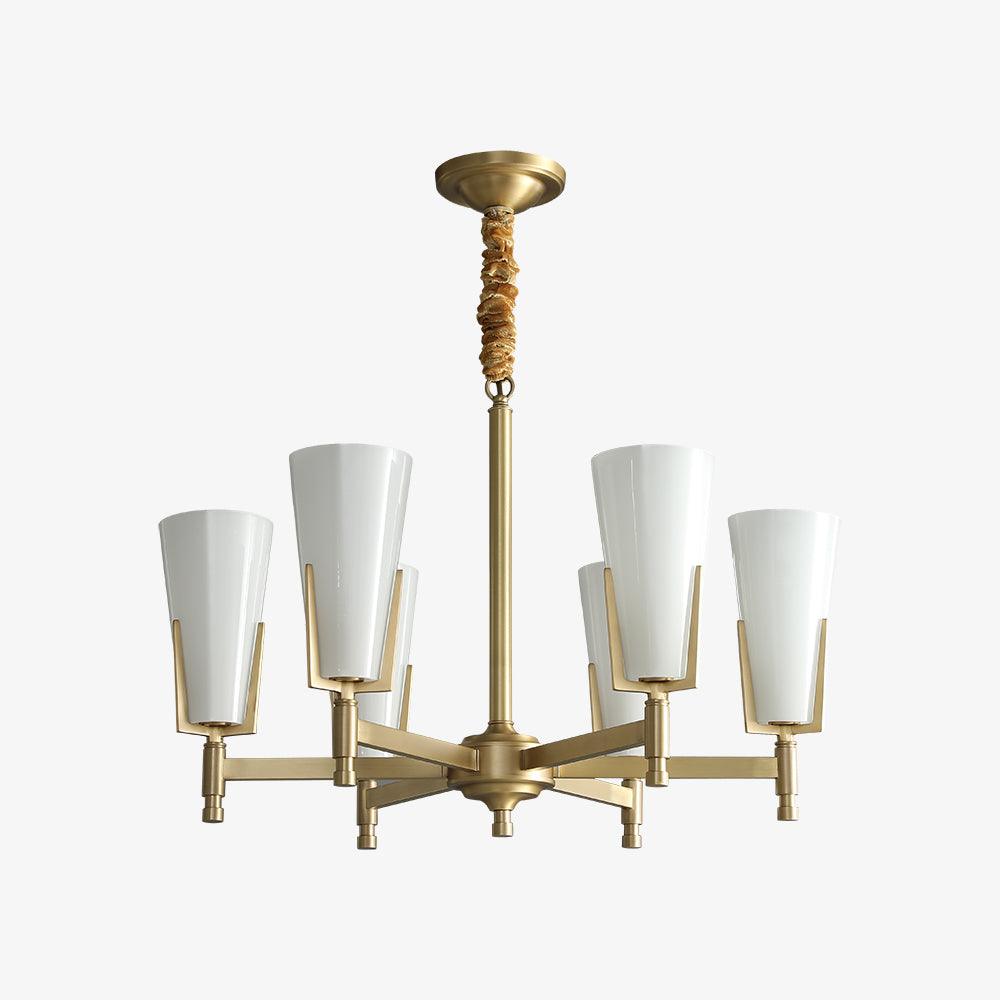 Upton Chandelier - Elegant Design with Adjustable Height & Crystal Acc