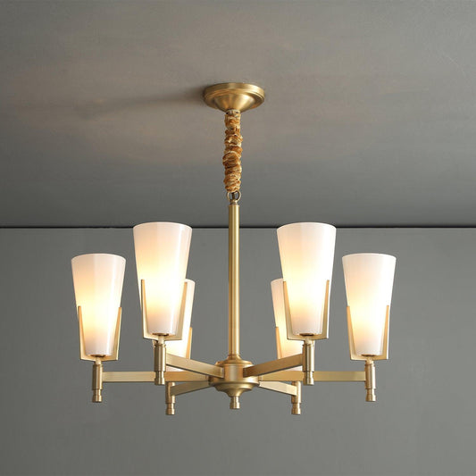 Upton Chandelier - Elegant Design with Adjustable Height & Crystal Acc