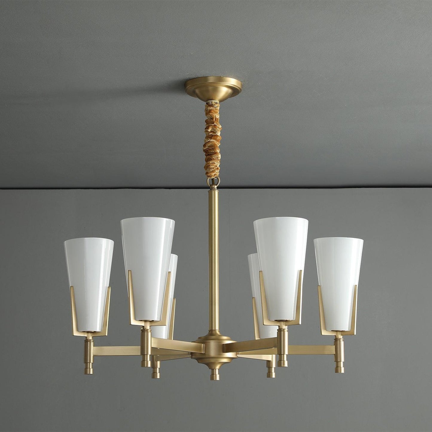 Upton Chandelier - Elegant Design with Adjustable Height & Crystal Acc