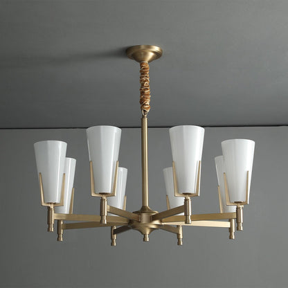 Upton Chandelier - Elegant Design with Adjustable Height & Crystal Acc
