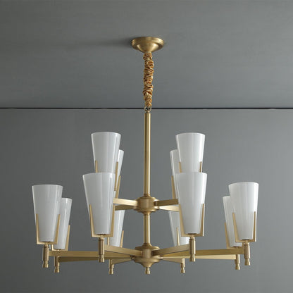 Upton Chandelier - Elegant Design with Adjustable Height & Crystal Acc