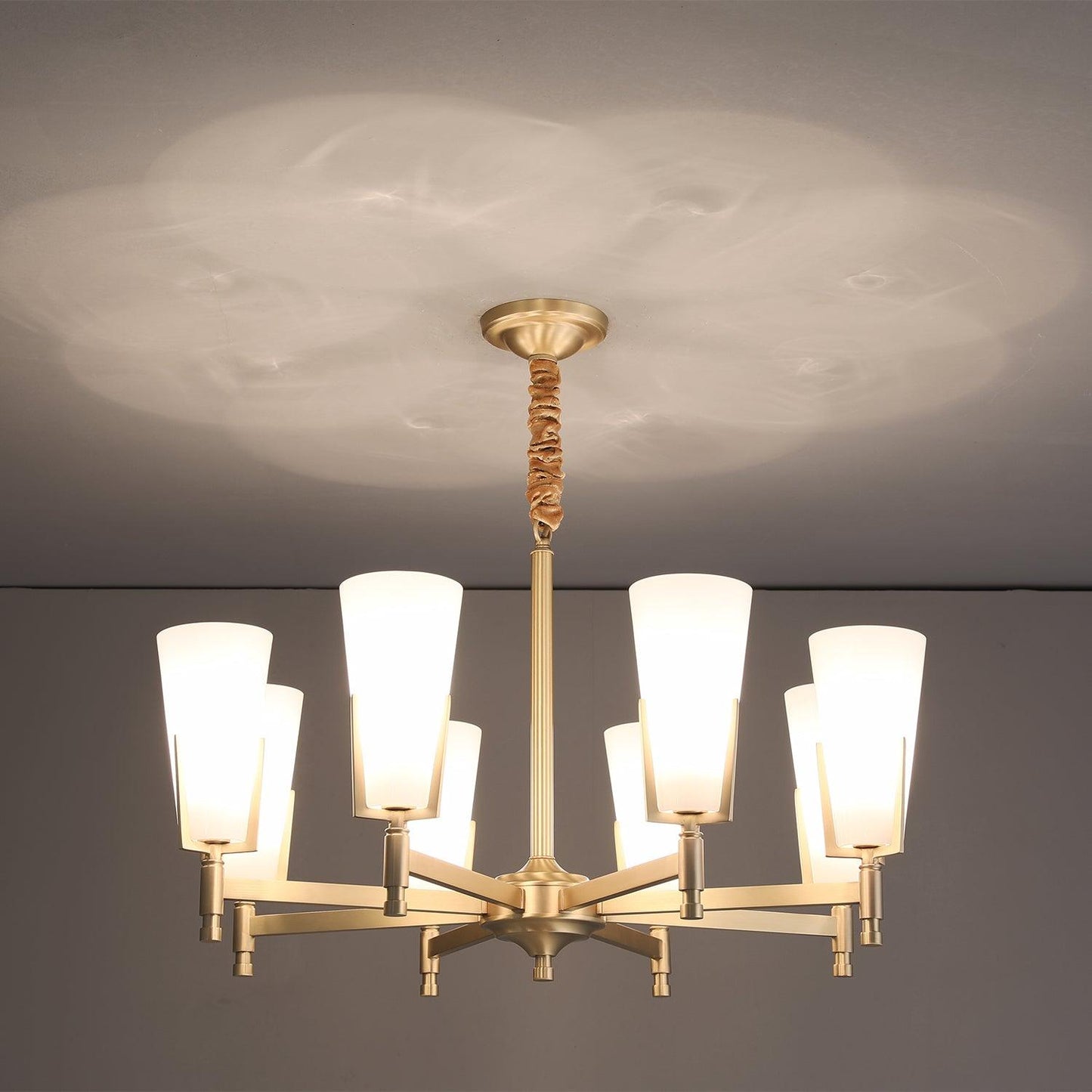Upton Chandelier - Elegant Design with Adjustable Height & Crystal Acc