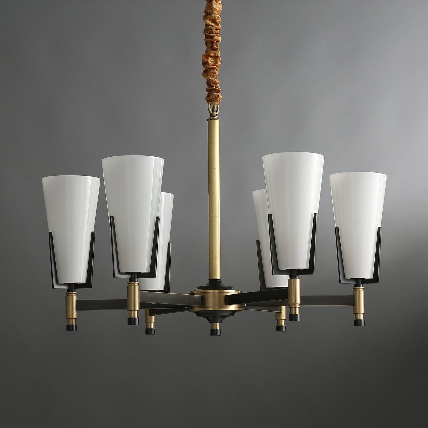 Upton Chandelier - Elegant Design with Adjustable Height & Crystal Acc