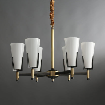 Upton Chandelier - Elegant Design with Adjustable Height & Crystal Acc