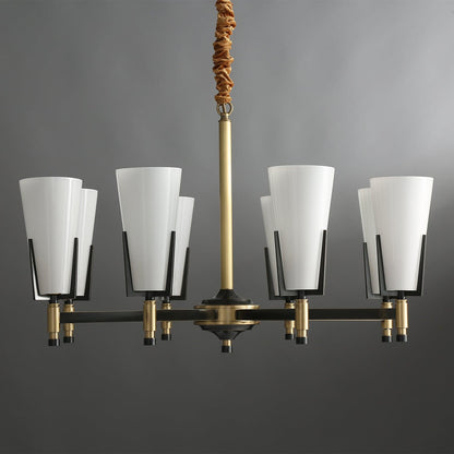 Upton Chandelier - Elegant Design with Adjustable Height & Crystal Acc