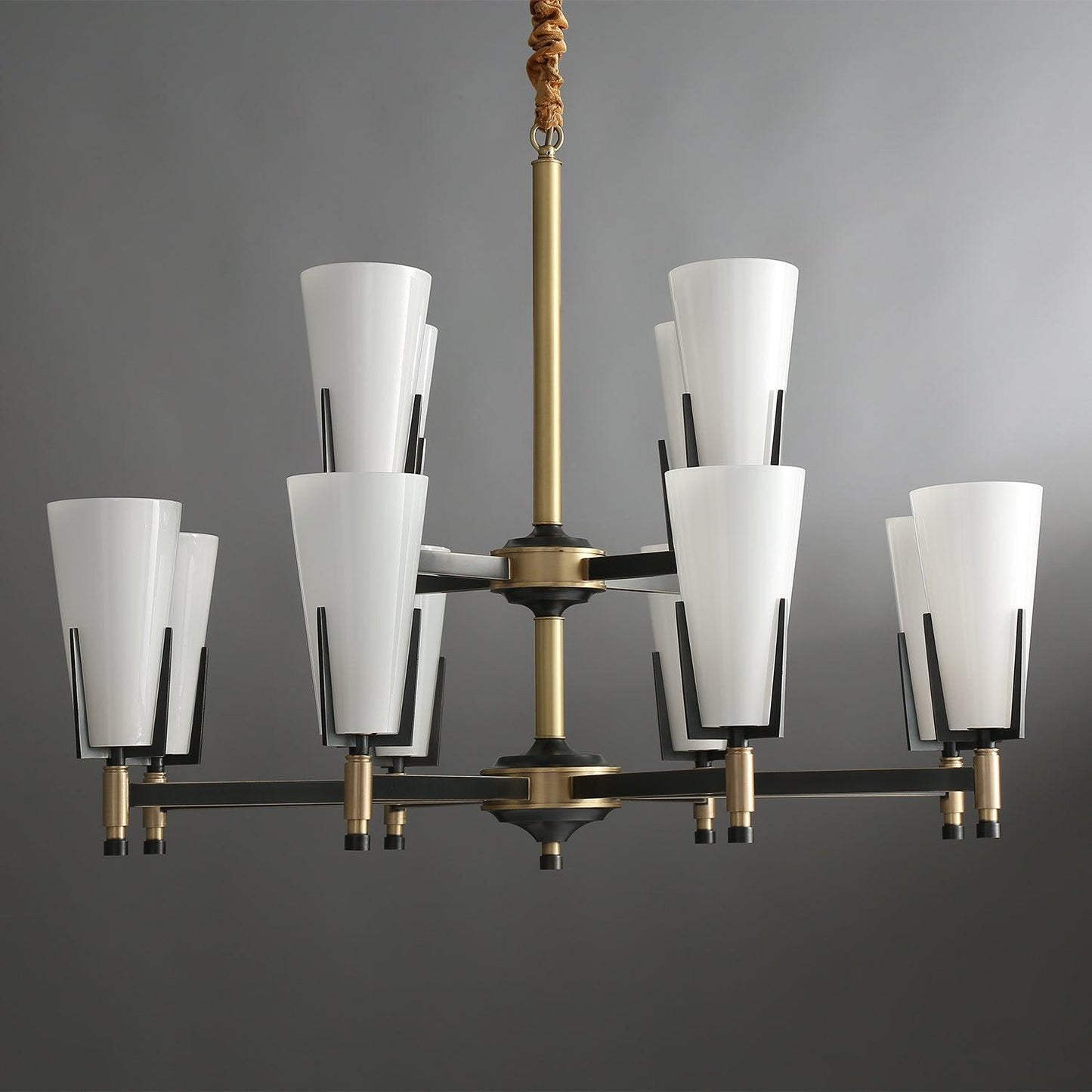 Upton Chandelier - Elegant Design with Adjustable Height & Crystal Acc