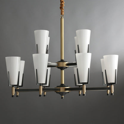 Upton Chandelier - Elegant Design with Adjustable Height & Crystal Acc