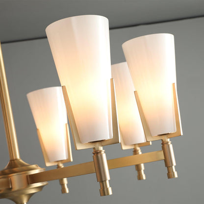 Upton Chandelier - Elegant Design with Adjustable Height & Crystal Acc
