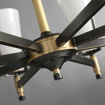 Upton Chandelier - Elegant Design with Adjustable Height & Crystal Acc