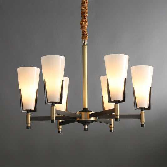Upton Chandelier - Elegant Design with Adjustable Height & Crystal Acc