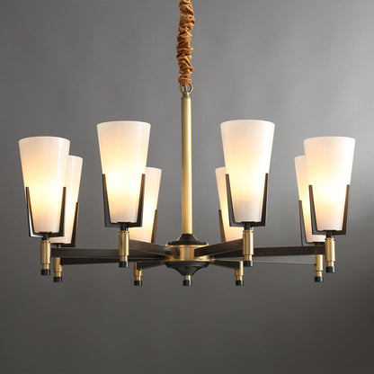 Upton Chandelier - Elegant Design with Adjustable Height & Crystal Acc