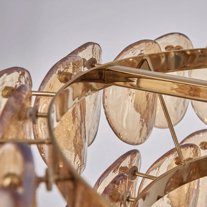 Uroko Chandelier - Elegant LED Lighting with Adjustable Brightness