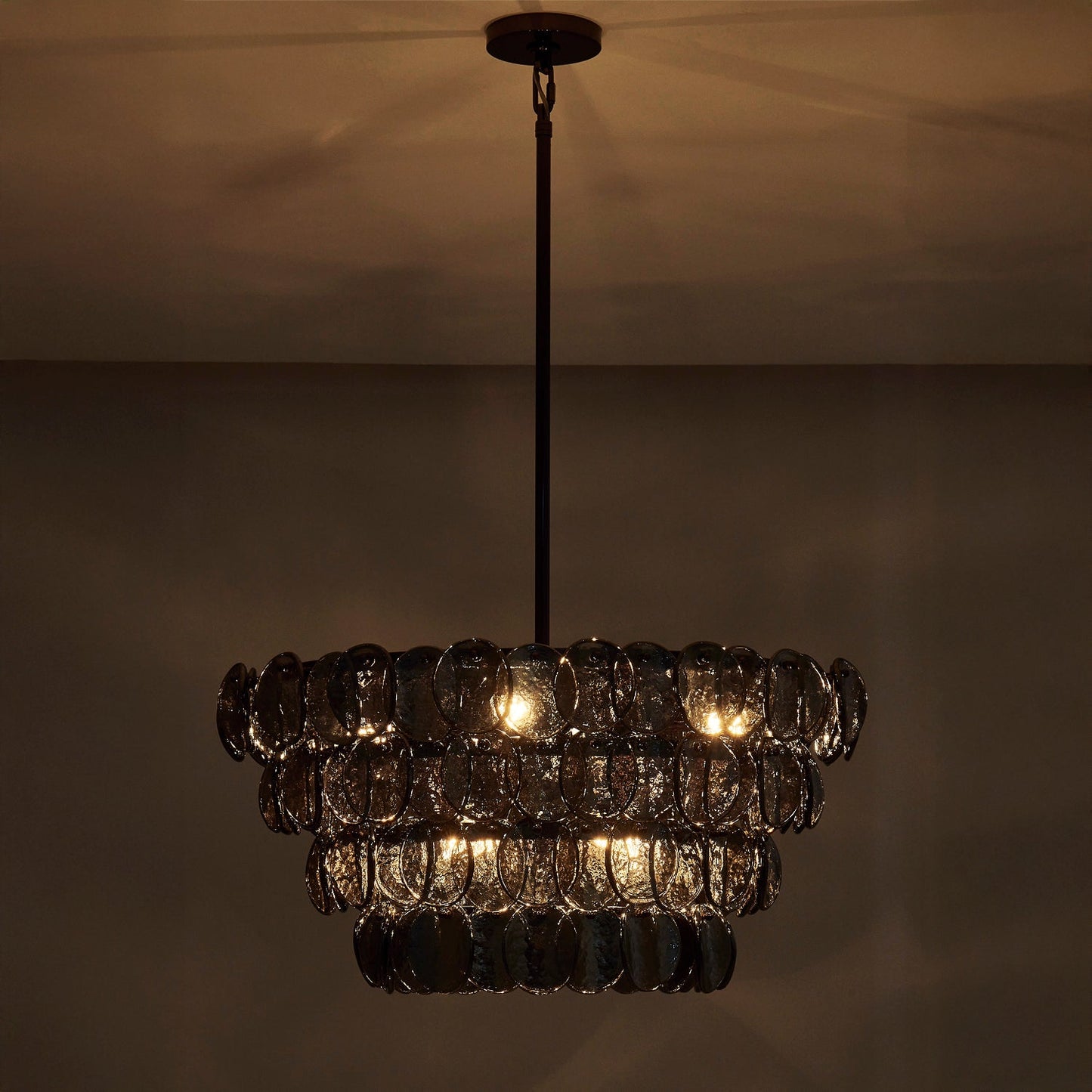 Uroko Chandelier - Elegant LED Lighting with Adjustable Brightness