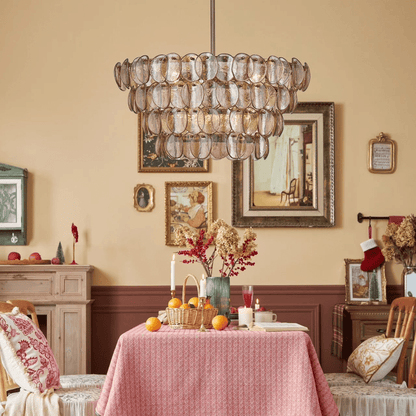 Uroko Chandelier - Elegant LED Lighting with Adjustable Brightness