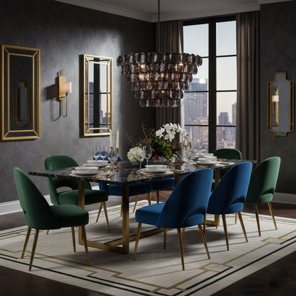 Uroko Large Chandelier - Elegant Design with Adjustable Height & LED C