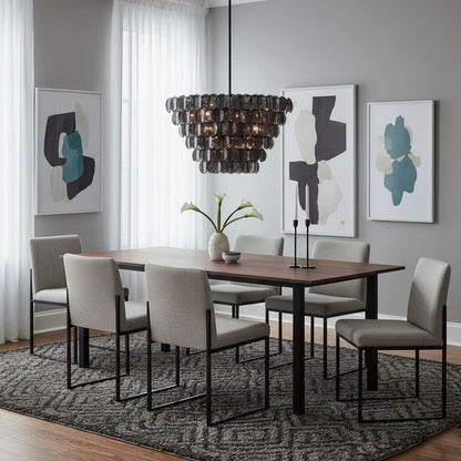 Uroko Large Chandelier - Elegant Design with Adjustable Height & LED C