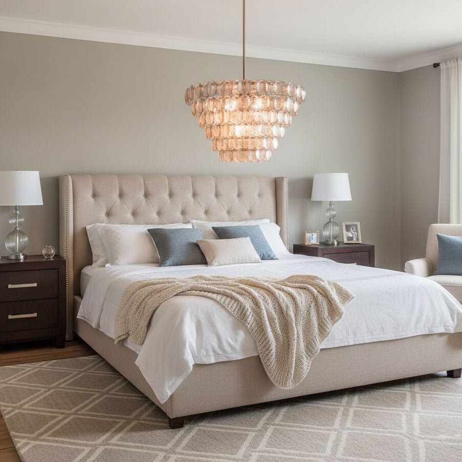 Uroko Large Chandelier - Elegant Design with Adjustable Height & LED C