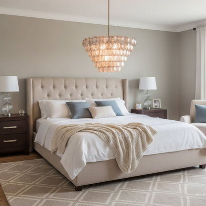 Uroko Large Chandelier - Elegant Design with Adjustable Height & LED C