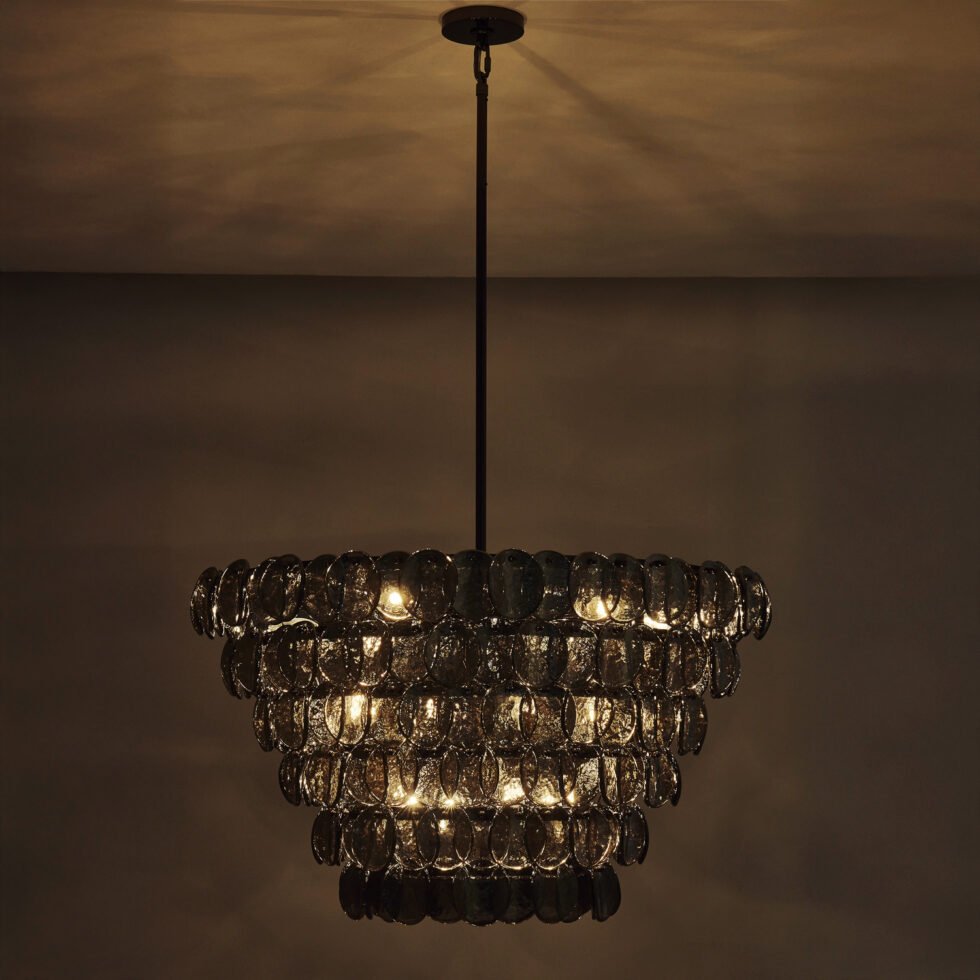 Uroko Large Chandelier - Elegant Design with Adjustable Height & LED C