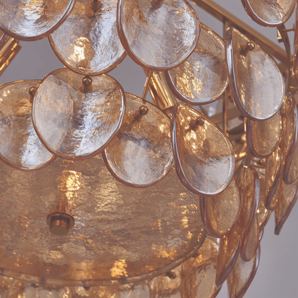 Uroko Large Chandelier - Elegant Design with Adjustable Height & LED C