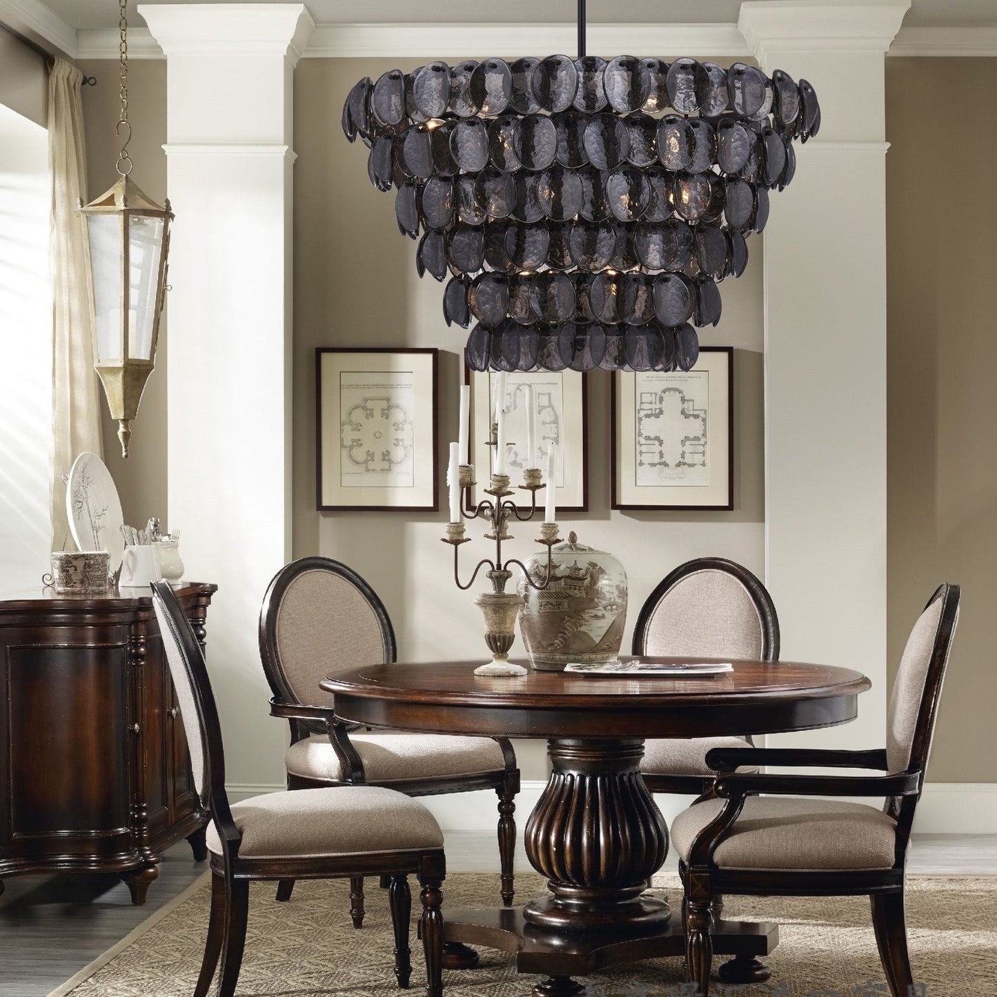 Uroko Large Chandelier - Elegant Design with Adjustable Height & LED C