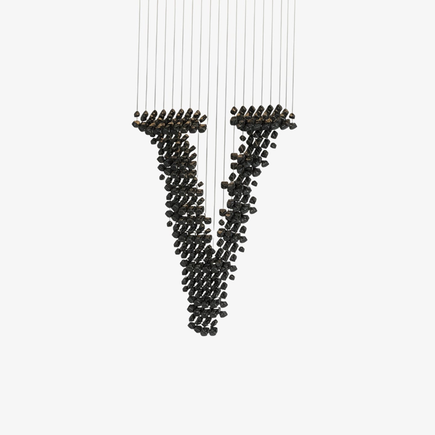 Charcoal Chandeliers V - Elegant Design with Adjustable Height & LED L