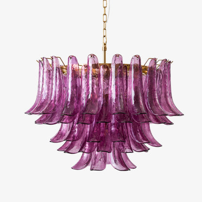 Amethyst Bloom Crystal Chandelier - Elegant Design & Adjustable Height