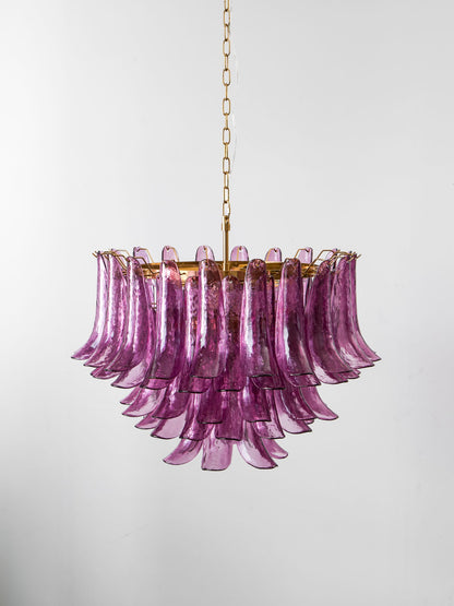 Amethyst Bloom Crystal Chandelier - Elegant Design & Adjustable Height