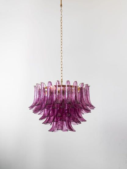 Amethyst Bloom Crystal Chandelier - Elegant Design & Adjustable Height