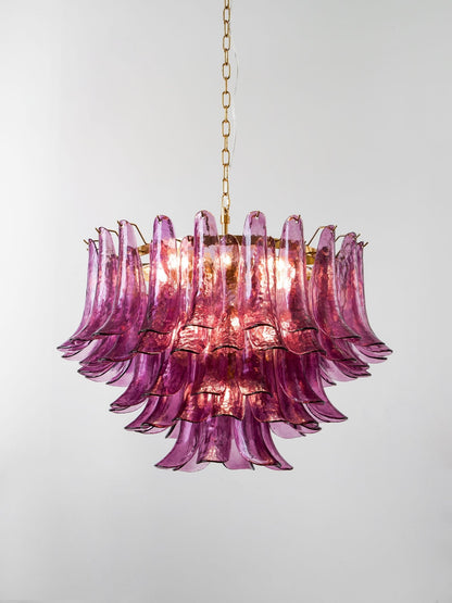 Amethyst Bloom Crystal Chandelier - Elegant Design & Adjustable Height