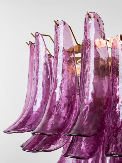 Amethyst Bloom Crystal Chandelier - Elegant Design & Adjustable Height