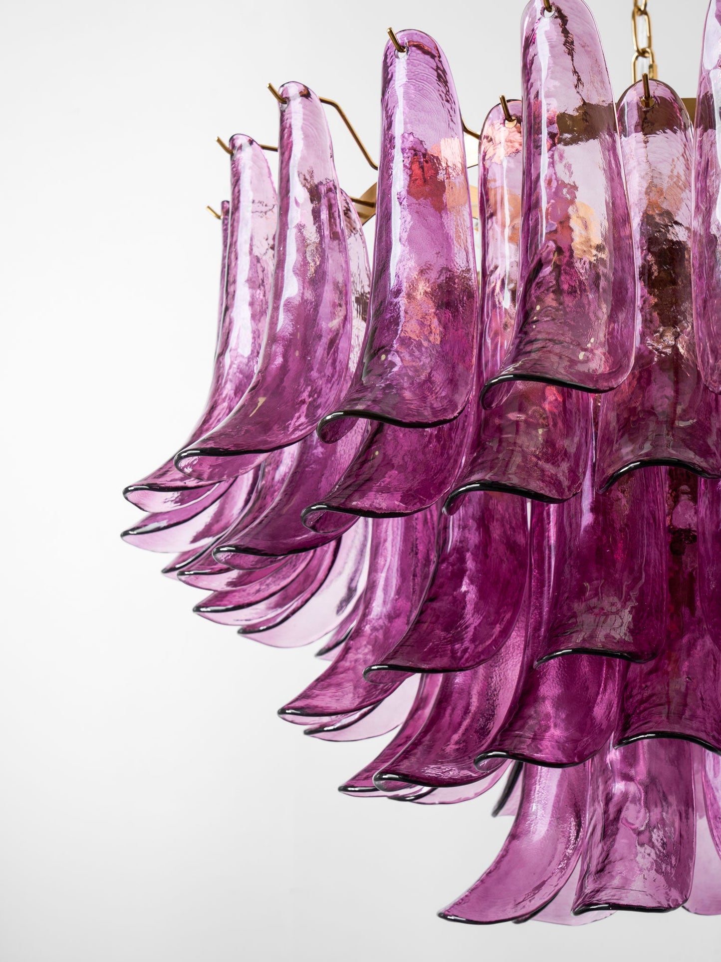 Amethyst Bloom Crystal Chandelier - Elegant Design & Adjustable Height