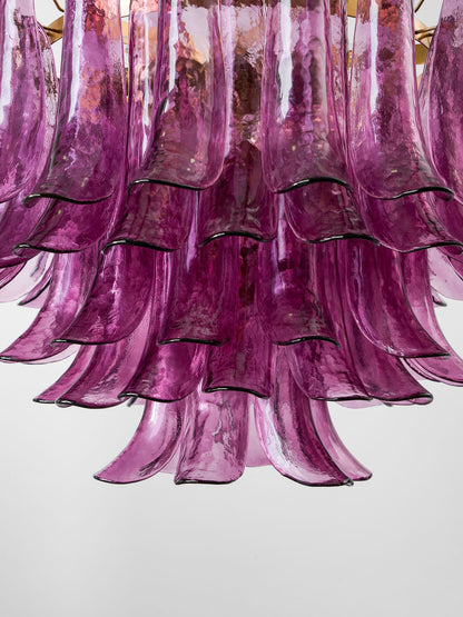 Amethyst Bloom Crystal Chandelier - Elegant Design & Adjustable Height
