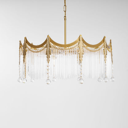 Elegant Vacarro Chandelier with Dimmable LED Lights and Crystal Accent