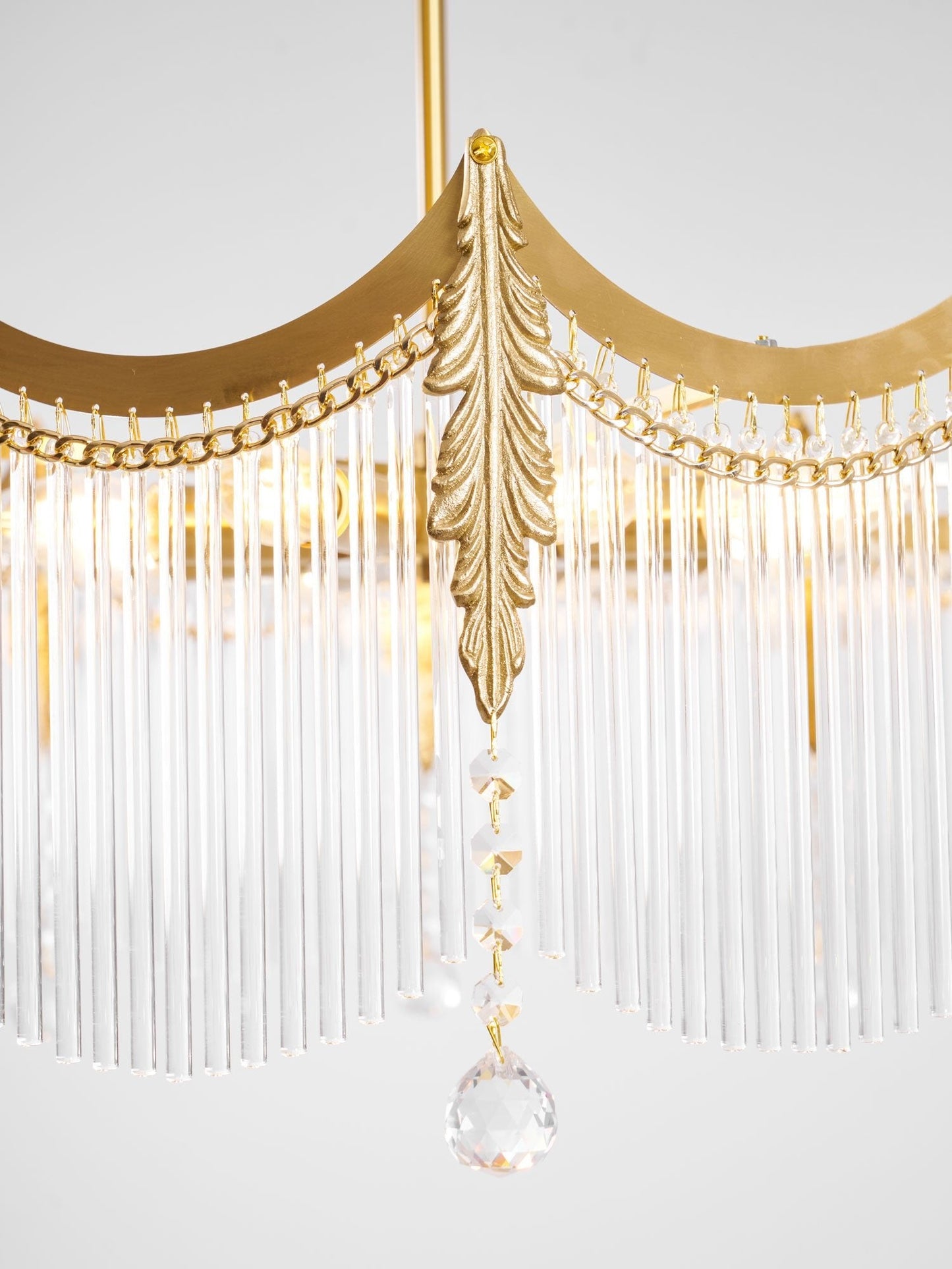 Elegant Vacarro Chandelier with Dimmable LED Lights and Crystal Accent