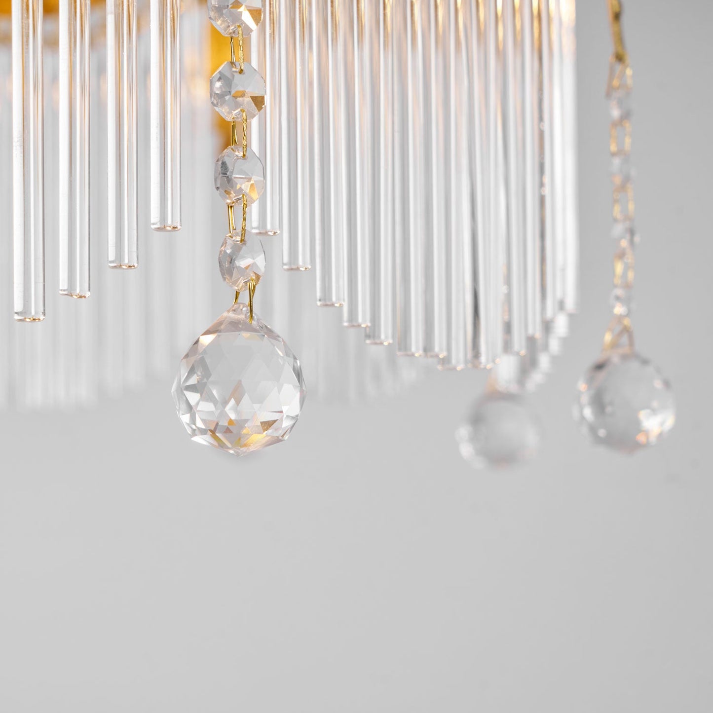 Elegant Vacarro Chandelier with Dimmable LED Lights and Crystal Accent