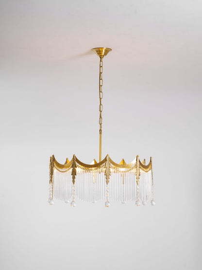 Elegant Vacarro Chandelier with Dimmable LED Lights and Crystal Accent